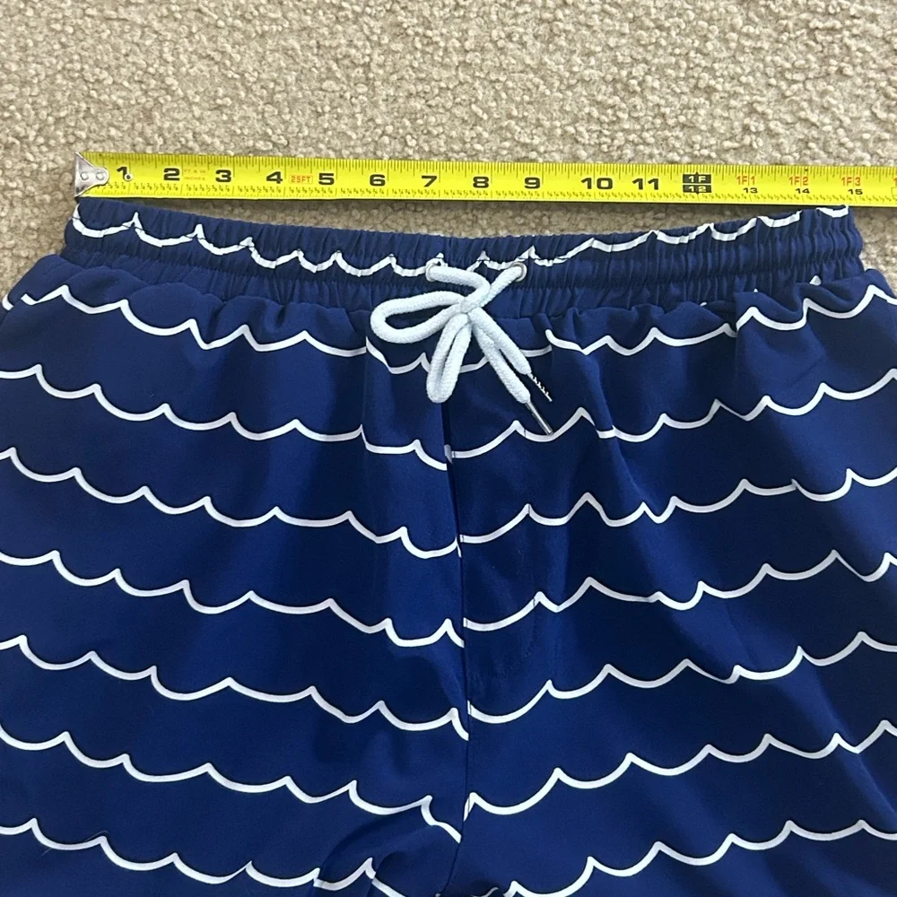 Simply Southern Swim Trunks Men's Large Blue Drawstring Mesh Lined 5” Inseam - Picture 9 of 9